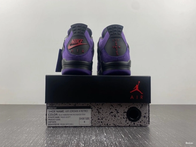 Bmlin Scott Jordan Air 4 x Suede Purple Travis 0720